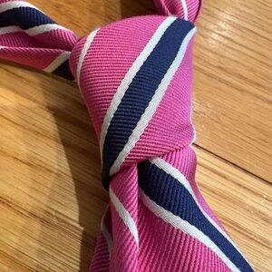 Ralph Lauren striped tie, pink with navy pinstripes